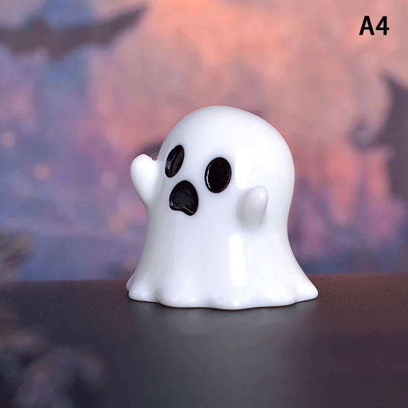 Halloween Micro Landscape Miniature Figurines Resin Craft Mini Fairy Garden Ornaments Cute Pumpkin Ghost Vampire Decoration