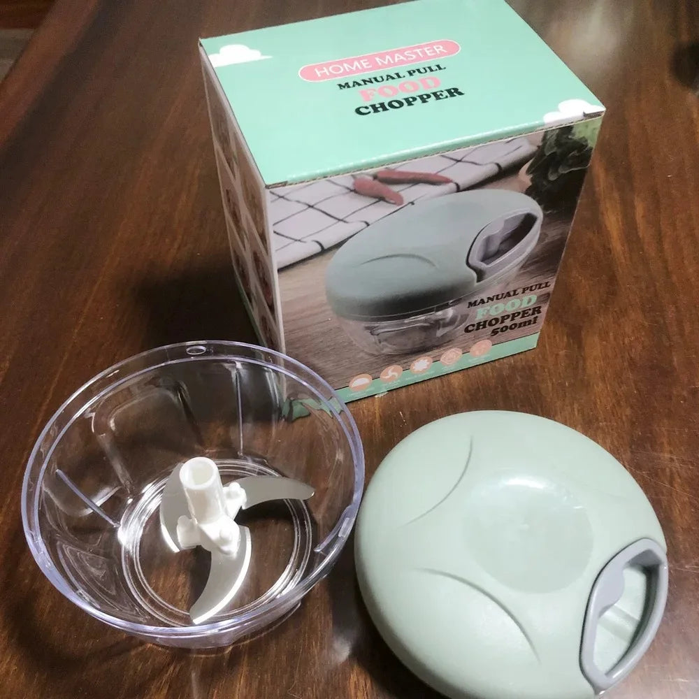 500/900ML Manual Meat Mincer Garlic Chopper Rotate Garlic Press Crusher Vegetable Onion Cutter Kitchen Cooking Accessories