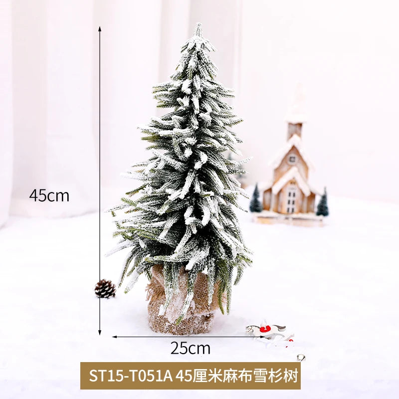 Christmas Snow Artificial White PE Tree Decoration Decor Home Party New Year Scene Shooting Ice Sculpture Museum Decoration Tree