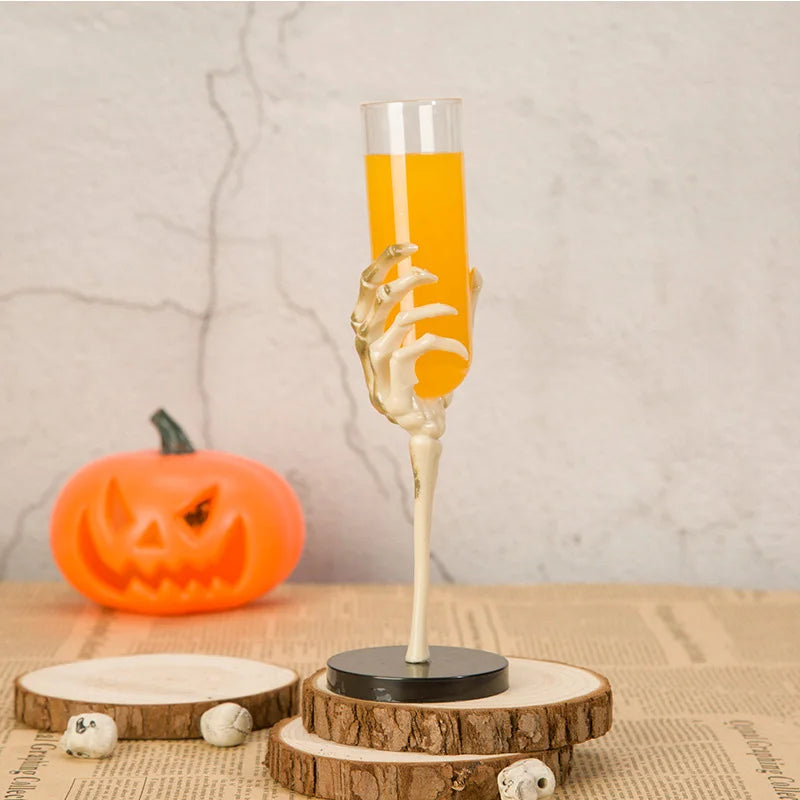 Halloween Retro Goblet Tableware Skeleton Hand Arm Design Plastic Champagne Flutes Halloween Decorations Party Bar Accessories