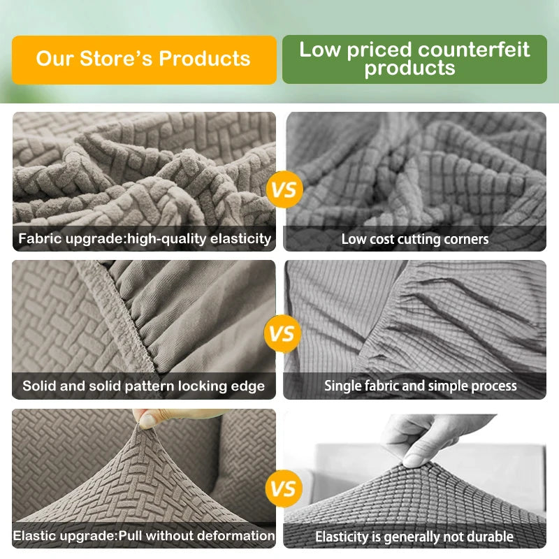 Thick Jacquard Sofa Seat Cover Elastic Sofa Cover Protector Couch Cover for Sofa Anti-dust Removable Sofa Cushion Cover
