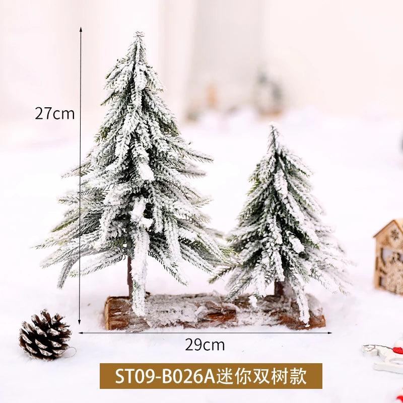Christmas Snow Artificial White PE Tree Decoration Decor Home Party New Year Scene Shooting Ice Sculpture Museum Decoration Tree