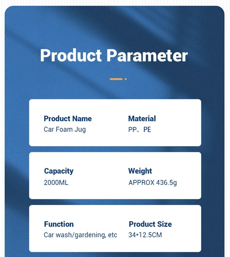 Foam Sprayer Foam Wash Car Spray Bottle High Pressure Spray Gun Manual Air Pressure Water Spray Bottle For Garden Car Wash