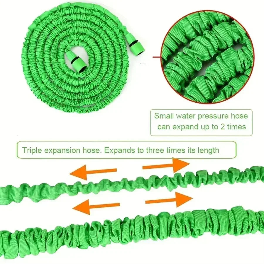 200FT Expandable High-Pressure Magic Hose 7 Water Spraying Functions Gun Durable Materials Home Garden Watering Tools