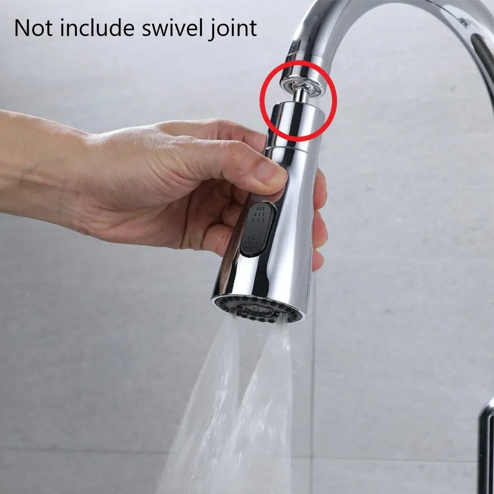 Kitchen Pull Out Faucet Sprayer Nozzle 3 Modes ABS Water Saving Bathroom Basin Sink Shower Spray Head For 1/2