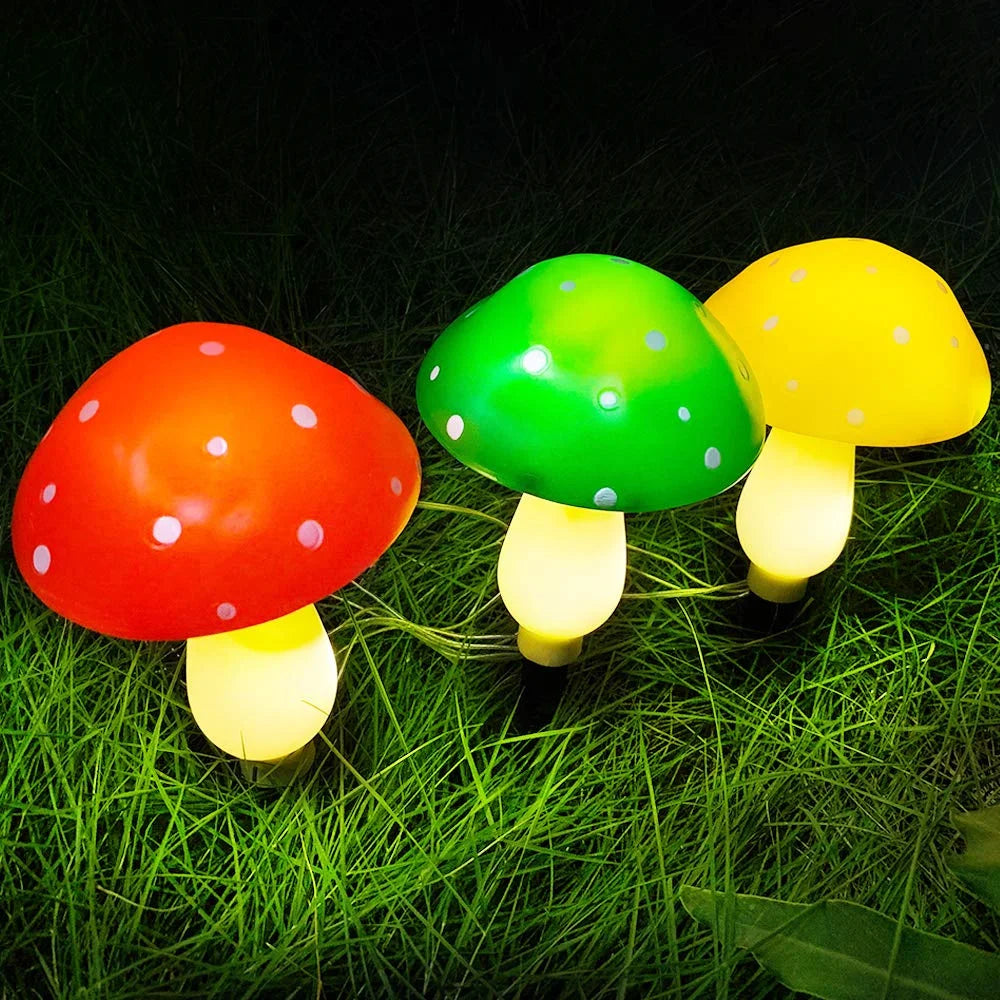 12LEDS Solar Panel Mushroom Fairy Light Garden Outdoor Decor Waterproof Night Lamp Yard For Christmas Wedding Party Decoration