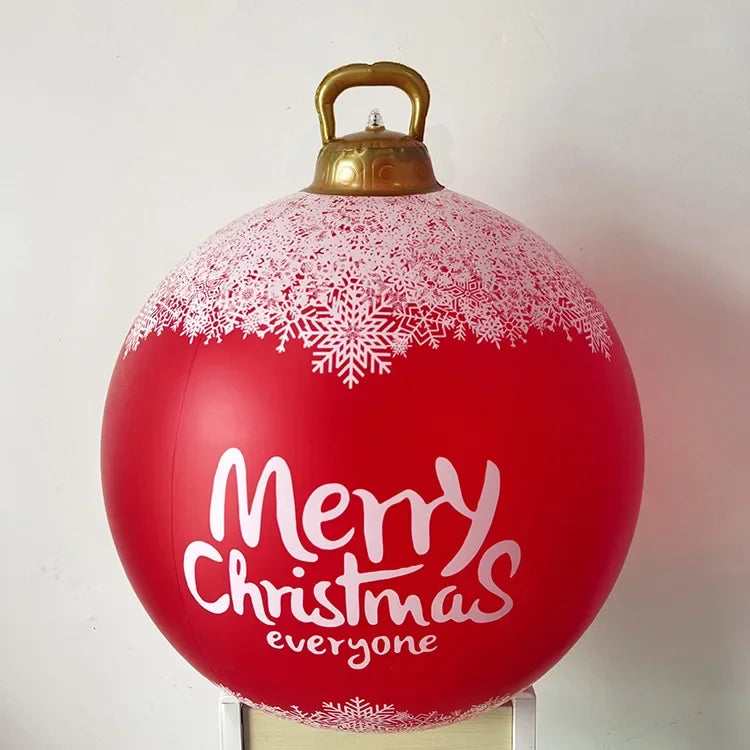 Big Outdoor Christmas Inflatable Decorated Ball 60cm PVC Giant Big Large Balls Xmas Tree Decorations Ball without Light Ornament