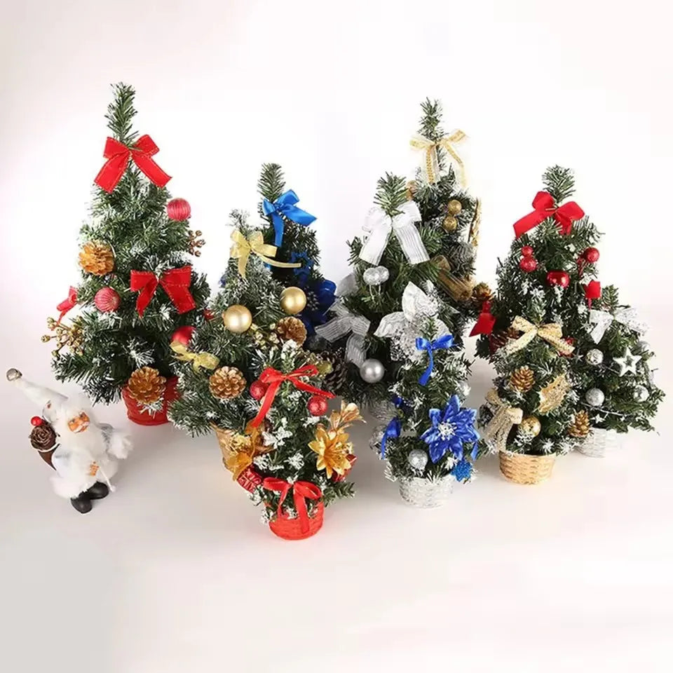 20/30/40cm Christmas Tree Home Bedroom Party Decorations Artificial Christmas Tree Children DIY Handicraft 2023 New Year Gift