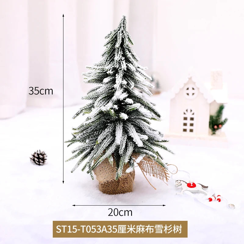 Christmas Snow Artificial White PE Tree Decoration Decor Home Party New Year Scene Shooting Ice Sculpture Museum Decoration Tree