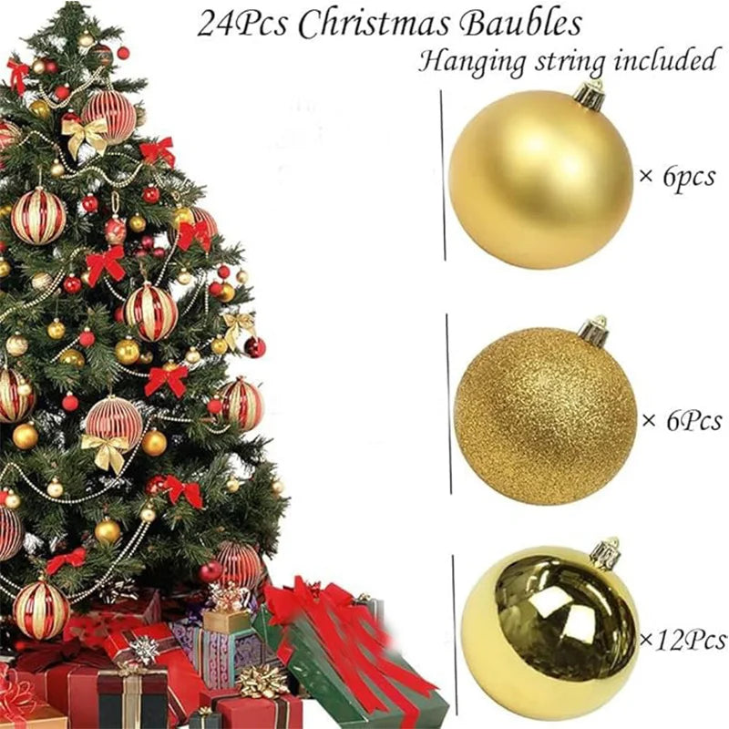 1Box 3/4cm Christmas Balls Christmas Tree Ornaments Xmas Hanging Tree Pendants Home Party Christmas Tree Decor New Year Gifts