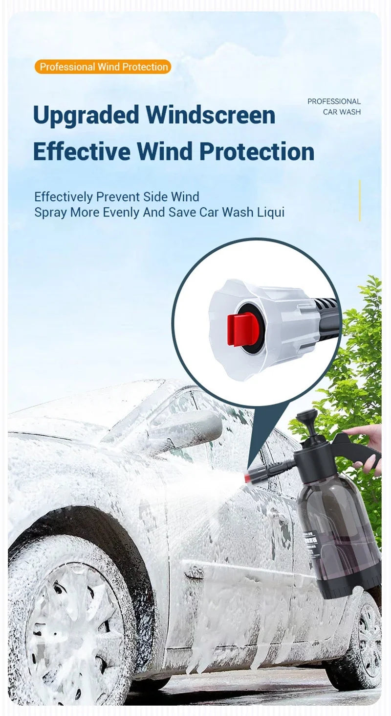 Foam Sprayer Foam Wash Car Spray Bottle High Pressure Spray Gun Manual Air Pressure Water Spray Bottle For Garden Car Wash