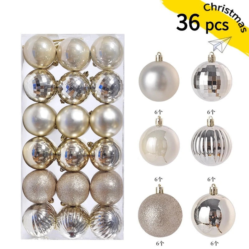 1Box 3/4cm Christmas Balls Christmas Tree Ornaments Xmas Hanging Tree Pendants Home Party Christmas Tree Decor New Year Gifts