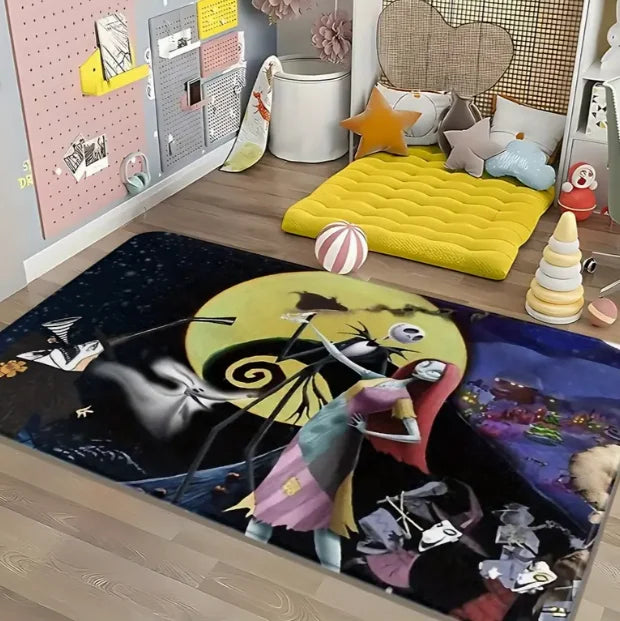 1pc Nightmare Before Christmas Outdoor Carpet Jack Skellington Halloween Christmas Floor Mat Patio Camping Living Room Bedroom