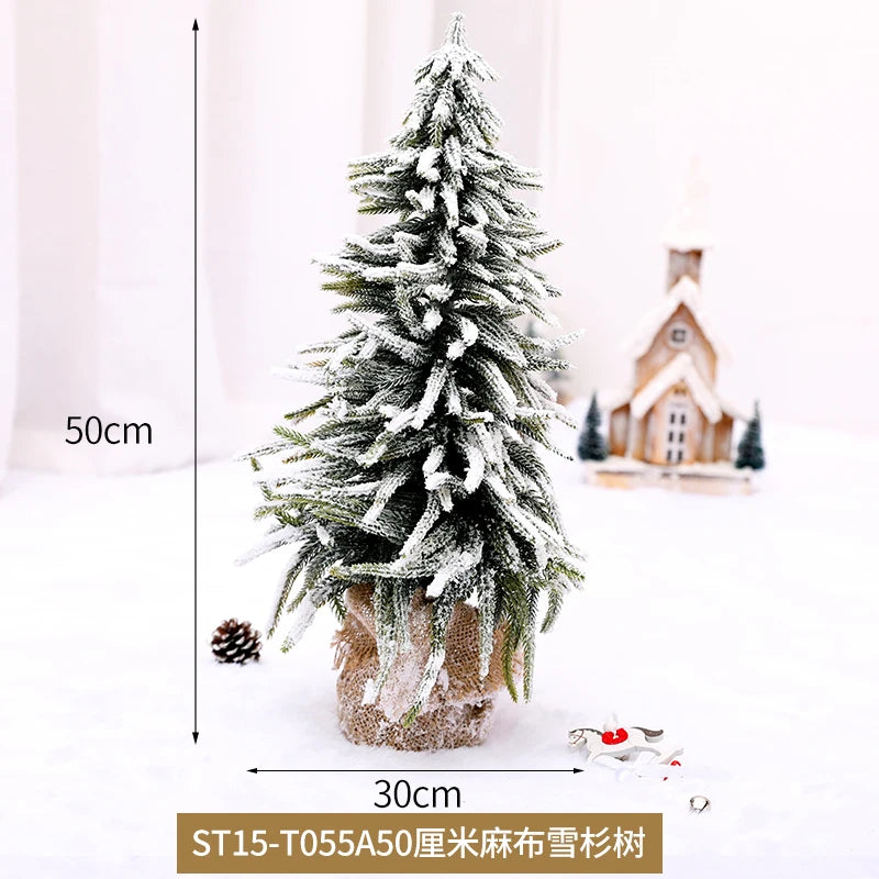 Christmas Snow Artificial White PE Tree Decoration Decor Home Party New Year Scene Shooting Ice Sculpture Museum Decoration Tree