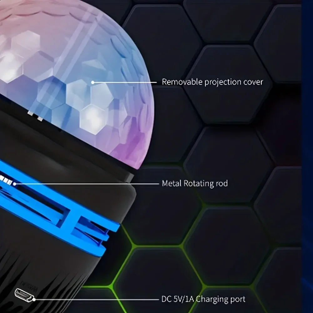 5V Star Galaxy Projector Night Light Sky Colorful Display for Bedrooms Gaming Room USB Auto-Rotating Ambiance for Bedrooms Party