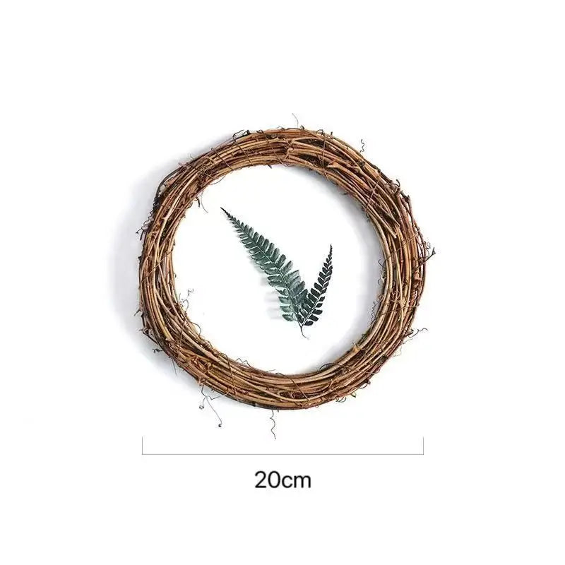 10Cm/15cm/20cm Artificial Rattan Frame Home Wedding Christmas Party Outdoor Decor DIY Gifts Bride Wreath Wall Hanging Accessory