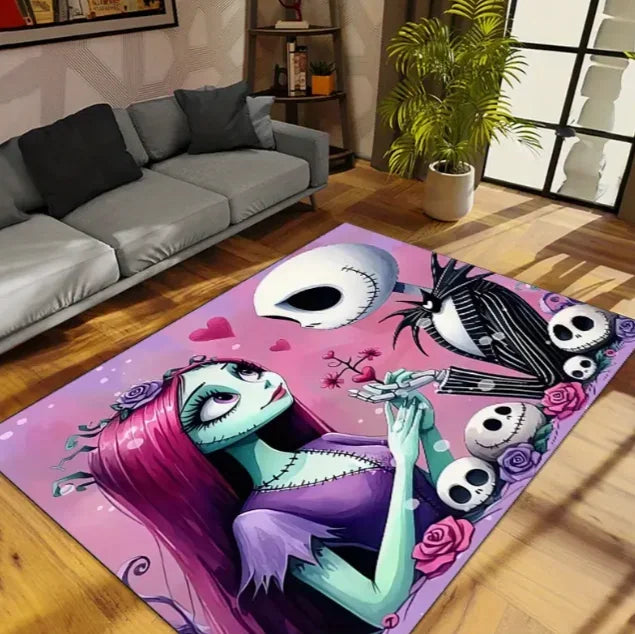 1pc Nightmare Before Christmas Outdoor Carpet Jack Skellington Halloween Christmas Floor Mat Patio Camping Living Room Bedroom