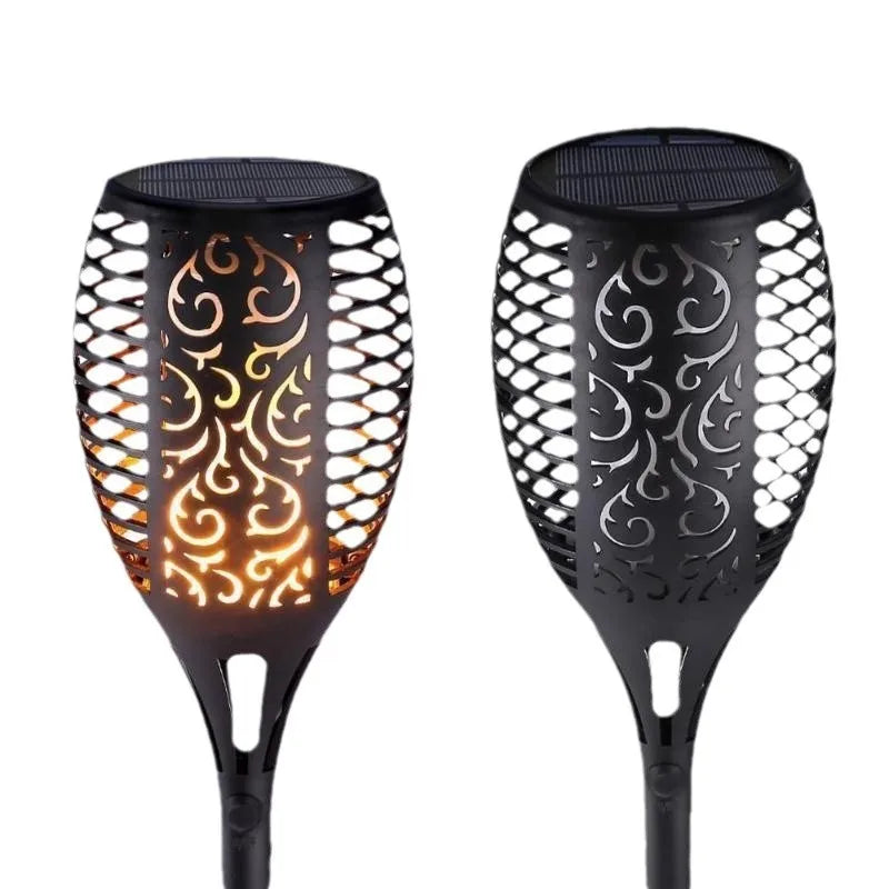 12LED Solar Flame Torch Light Flickering Light Waterproof Garden Decoration Outdoor Lawn Path Yard Patio Floor Lamp