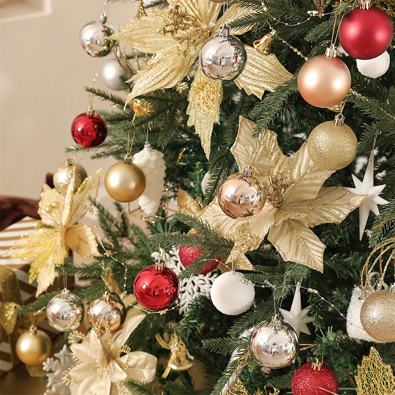 1Box 3/4cm Christmas Balls Christmas Tree Ornaments Xmas Hanging Tree Pendants Home Party Christmas Tree Decor New Year Gifts