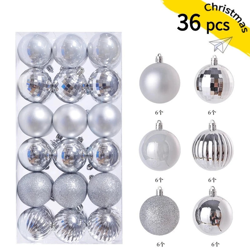 1Box 3/4cm Christmas Balls Christmas Tree Ornaments Xmas Hanging Tree Pendants Home Party Christmas Tree Decor New Year Gifts
