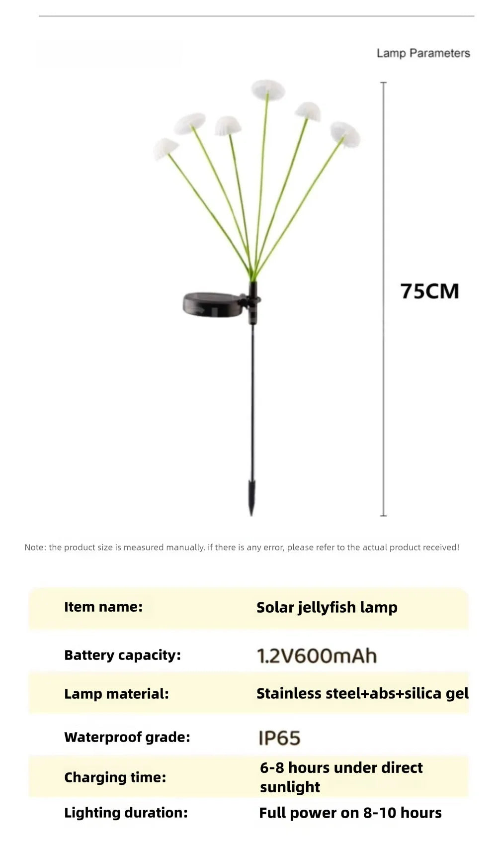 LED Solar Jellyfish Mushroom Fairy Light RGB Waterproof Energy-saving Solar Garden Lamp for Outdoor Lawns Courtyard Decor Light