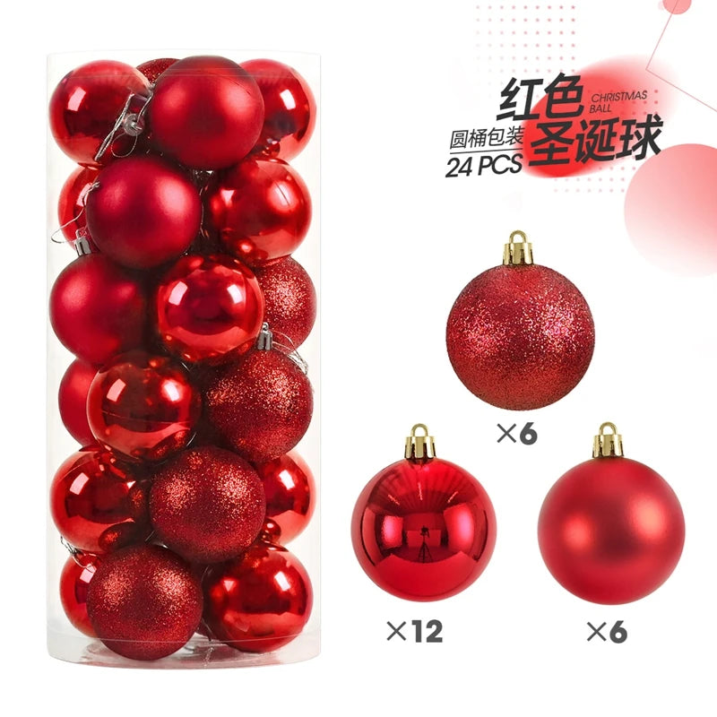 1Box 3/4cm Christmas Balls Christmas Tree Ornaments Xmas Hanging Tree Pendants Home Party Christmas Tree Decor New Year Gifts