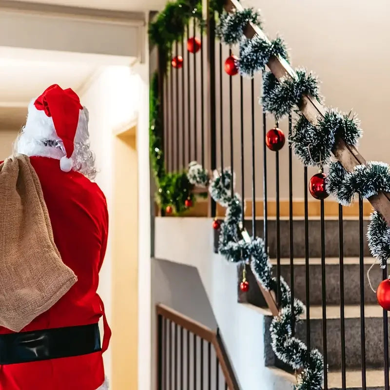 60/2m Christmas Green Cane Ribbons Garland Xmas Tree Ornaments Cane Ribbon Wreath Hanging Pendents DIY Home Party Decor Supplies