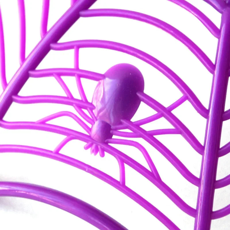 Halloween Decoration Black Spider Web Bowl Fruit Plate Candy Biscuit Package Basket Bowl Trick or Treat Halloween Party Supplies