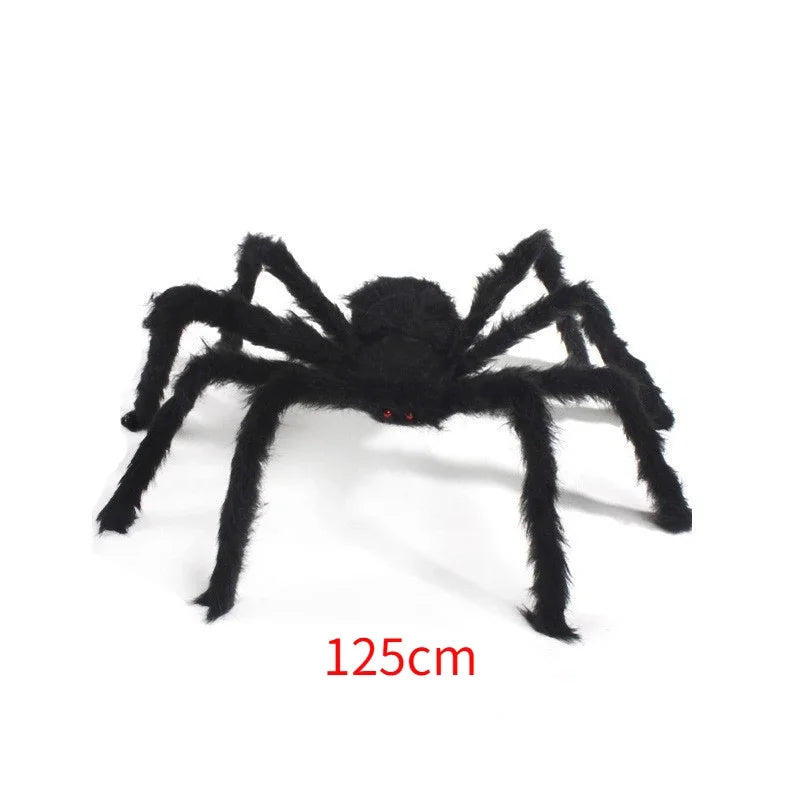 30cm/50cm/90cm/150cm/200cm Extra Large Plush Black Spider Outdoor Home Bar Party Haunted House Horror Props Halloween Decoration