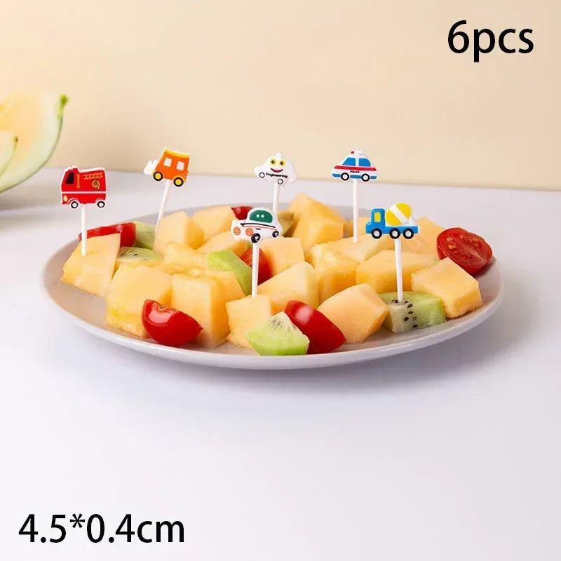 Halloween Series Plastic Fruit Fork Set Cute Cartoon Shape Cake Dessert Forks Decorations Children Lunches Toothpick Supplies