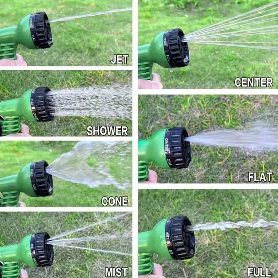 200FT Expandable High-Pressure Magic Hose 7 Water Spraying Functions Gun Durable Materials Home Garden Watering Tools