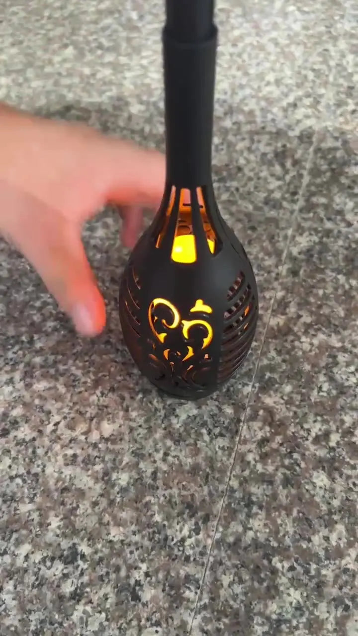 12LED Solar Flame Torch Light Flickering Light Waterproof Garden Decoration Outdoor Lawn Path Yard Patio Floor Lamp