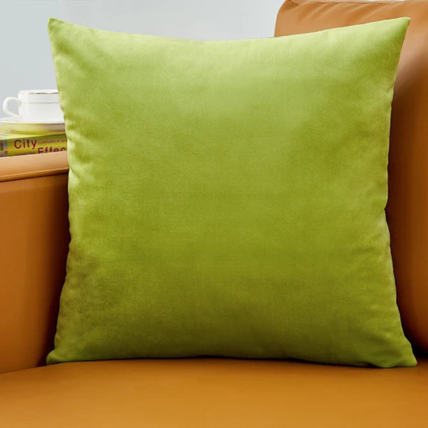 Pillow Cover Velvet Pillow Case 40x40cm For Living Room Sofa Decorative Pillows Home Decor Housse De Coussin Yellow Green Blue