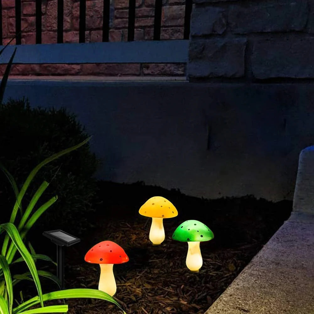 12LEDS Solar Panel Mushroom Fairy Light Garden Outdoor Decor Waterproof Night Lamp Yard For Christmas Wedding Party Decoration