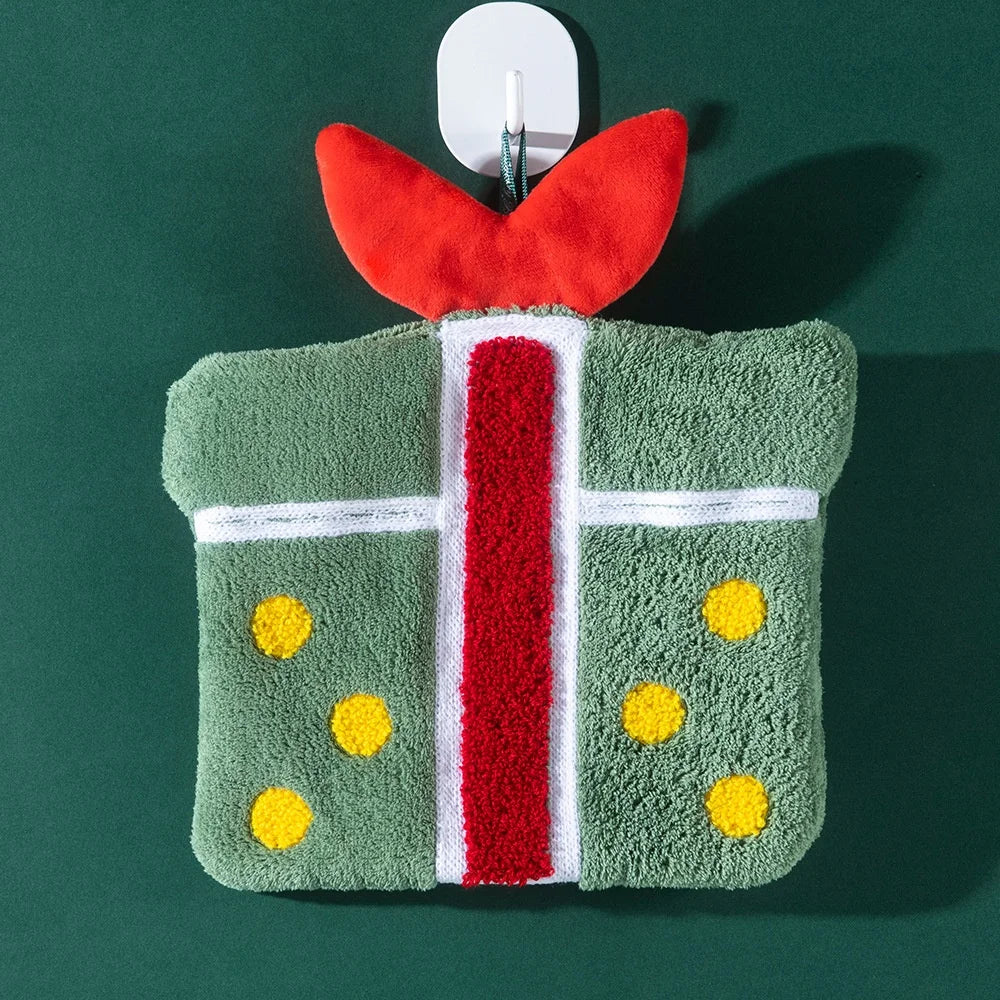 New Cartoon Snowman Christmas Towel - Coral Fleece Absorbent Cleaning Cloth for Kitchen Bathroom Xmas Gifts