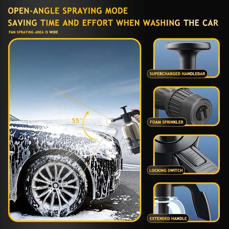 Foam Sprayer Foam Wash Car Spray Bottle High Pressure Spray Gun Manual Air Pressure Water Spray Bottle For Garden Car Wash
