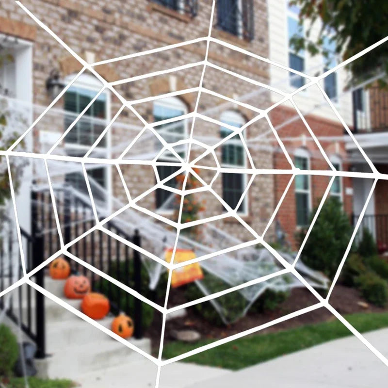 150/250cm Black White Spider Web Giant Stretchy Cobweb For Home Bar Garden Haunted House Horror Props Halloween Party Decoration