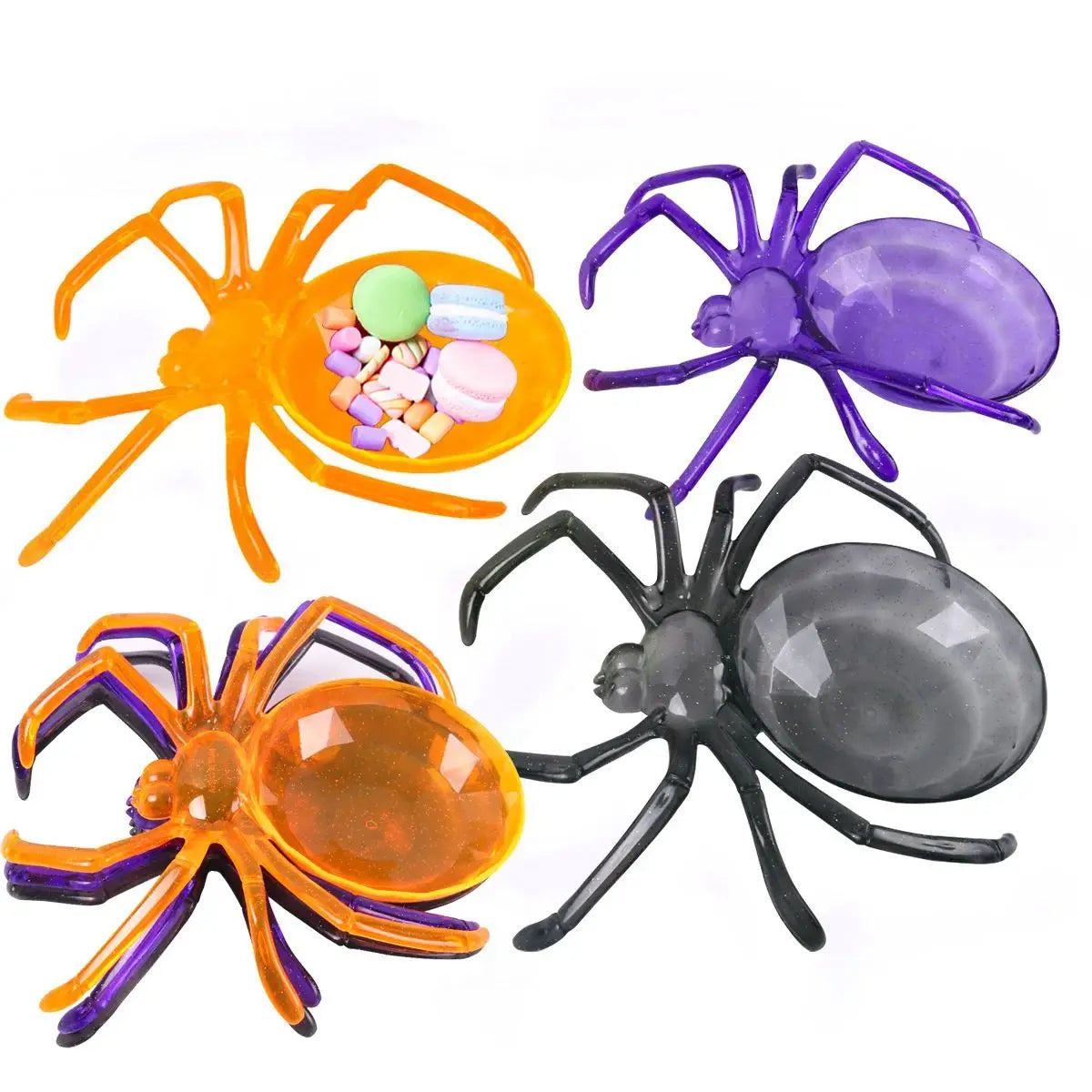 Halloween Spiders Shaped Bowl Fruits Plate Food Tray Candy Biscuit Package Basket Trick or Treat Halloween Party table Decor
