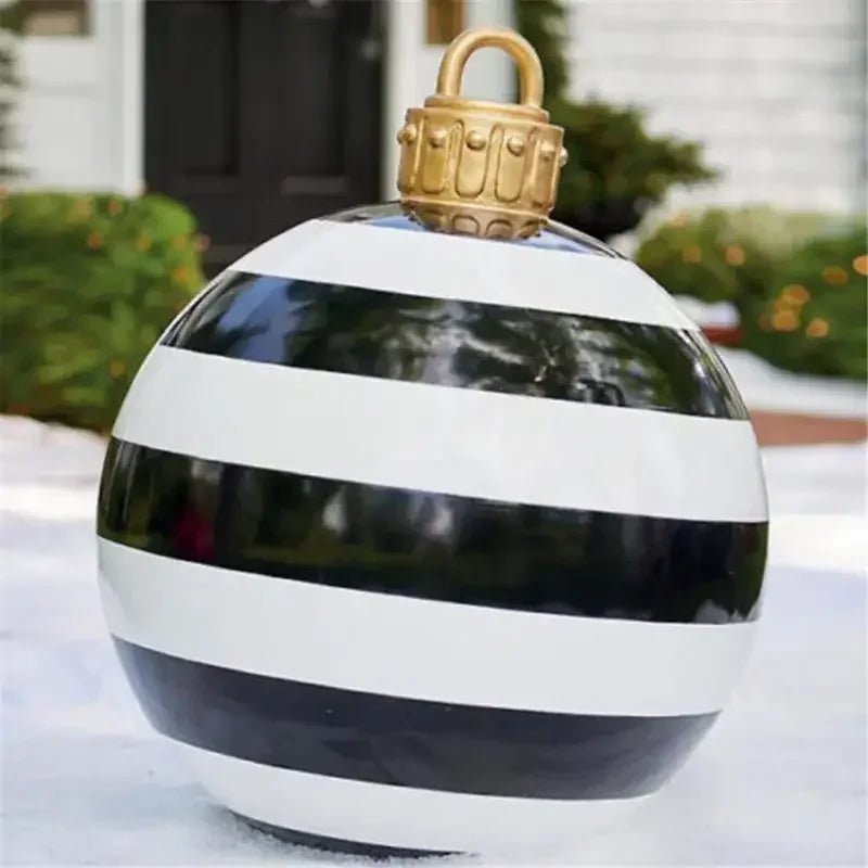 Big Outdoor Christmas Inflatable Decorated Ball 60cm PVC Giant Big Large Balls Xmas Tree Decorations Ball without Light Ornament