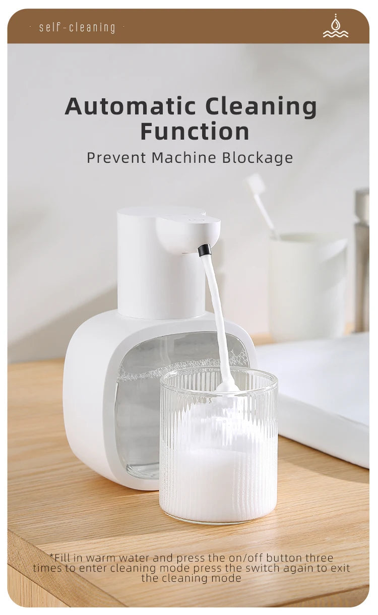 New Wall Mounted Automatic Soap Dispenser Foam Smart Hand Washing Machine 500ml Liquid Rechargeable Bathroom Induction Sensor