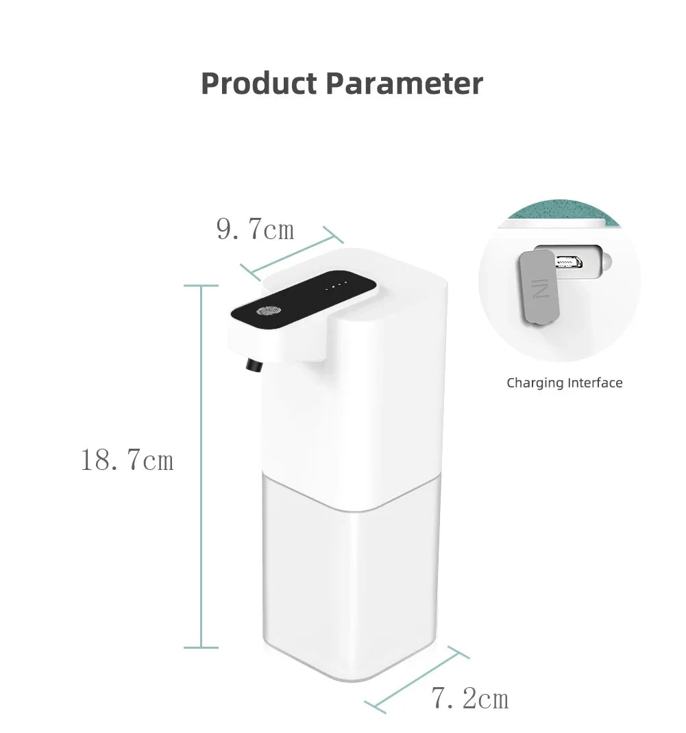 Automatic Soap Dispenser Infrared Sensor Hand Sanitizer USB Rechargeable Foam Hand Sanitizer Applicable To Kitchen And Bathroom