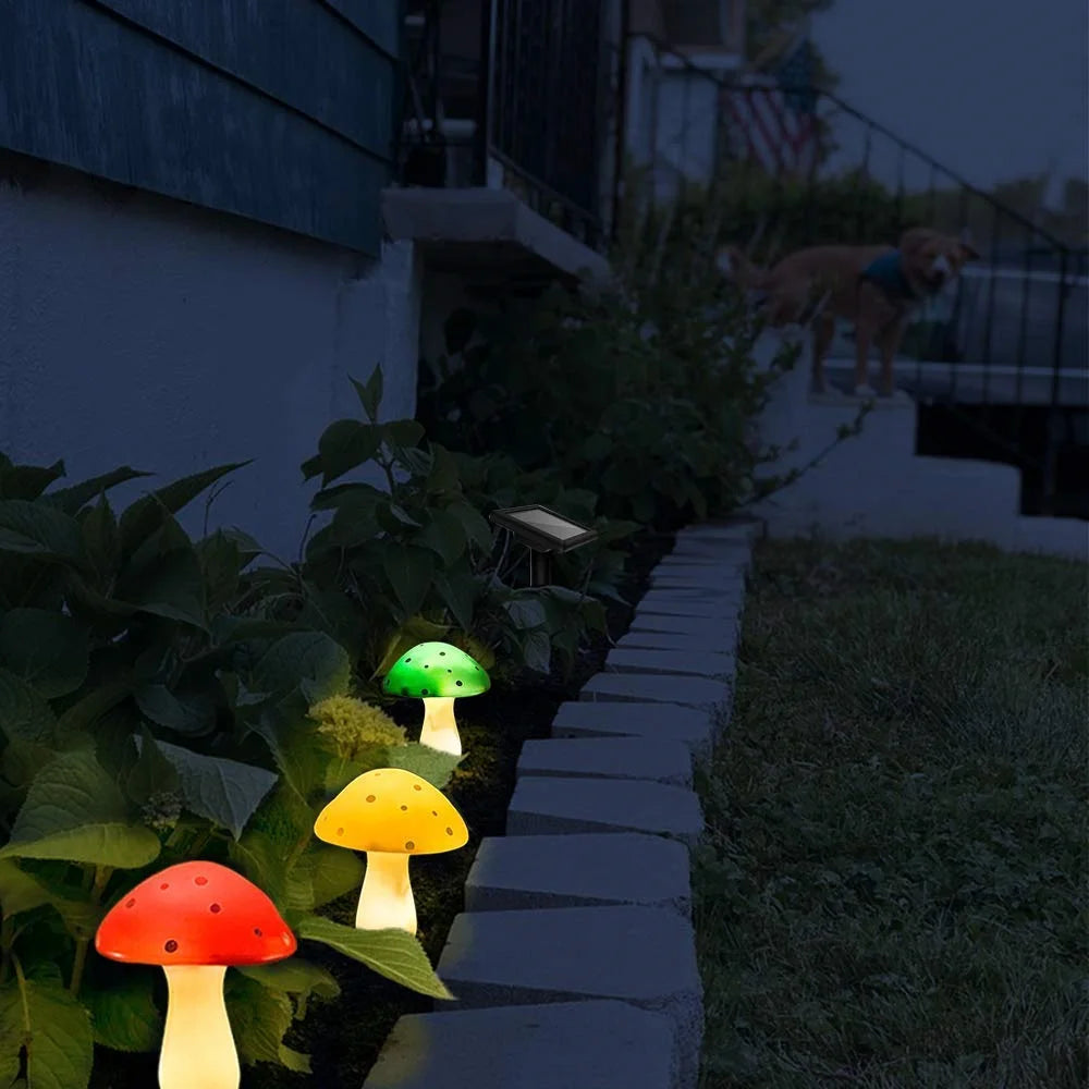 12LEDS Solar Panel Mushroom Fairy Light Garden Outdoor Decor Waterproof Night Lamp Yard For Christmas Wedding Party Decoration