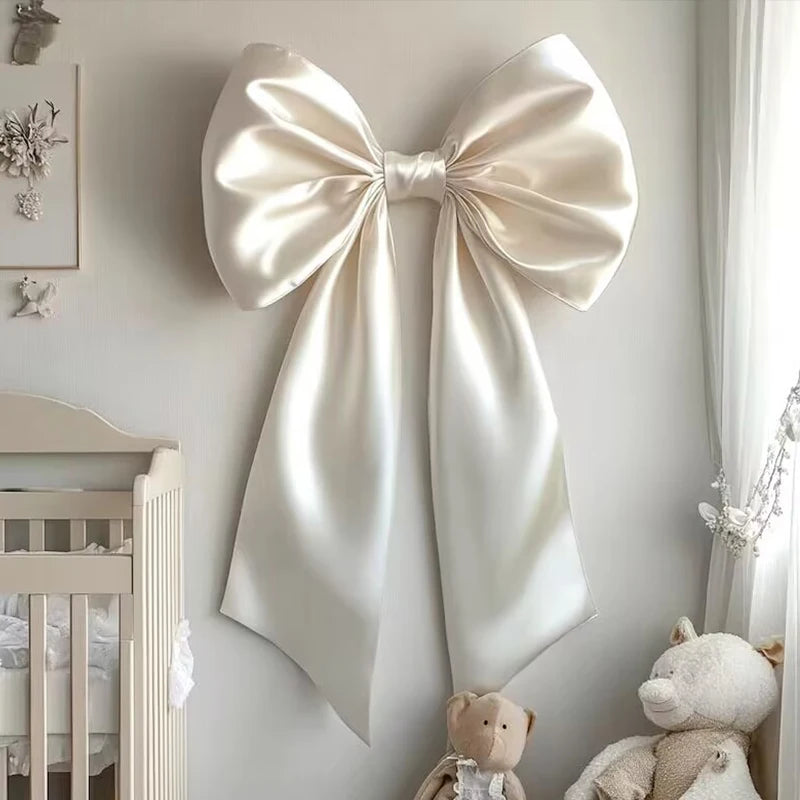 40 * 100cm Christmas Tree Big Bow Decoration Red Pink Green White Party Garden Wedding Hanging Pendant Festival Atmosphere Props