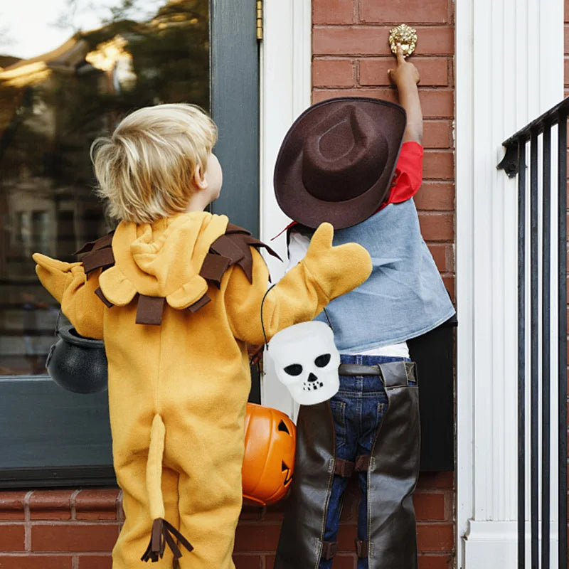 6pcs Halloween Witch Cauldron Candy Jar Trick Or Treat Skull Wizard Pot Cookies Gift Buckets For Kids Halloween Party Home Decor