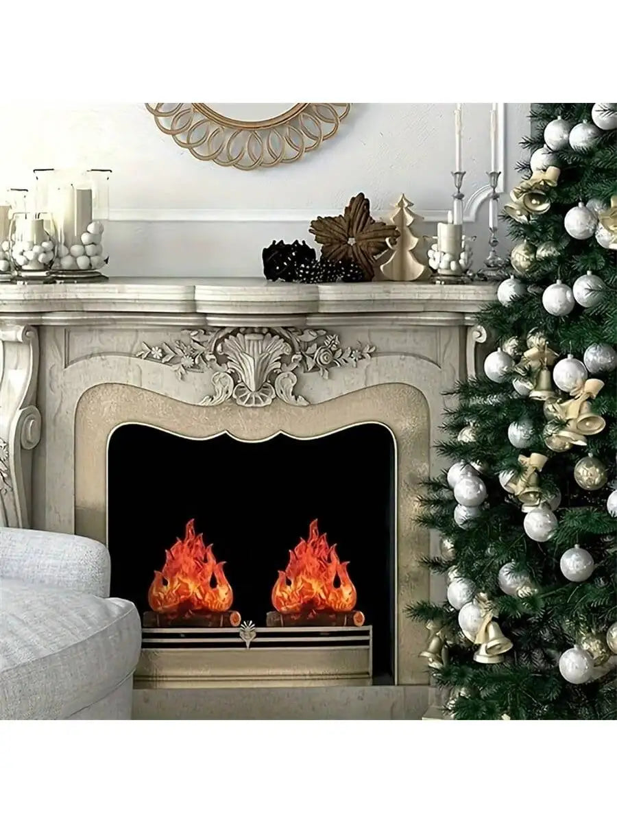 1pc, 3D Halloween Fire Decorative Cardboard Bonfire Centerpiece (10.63