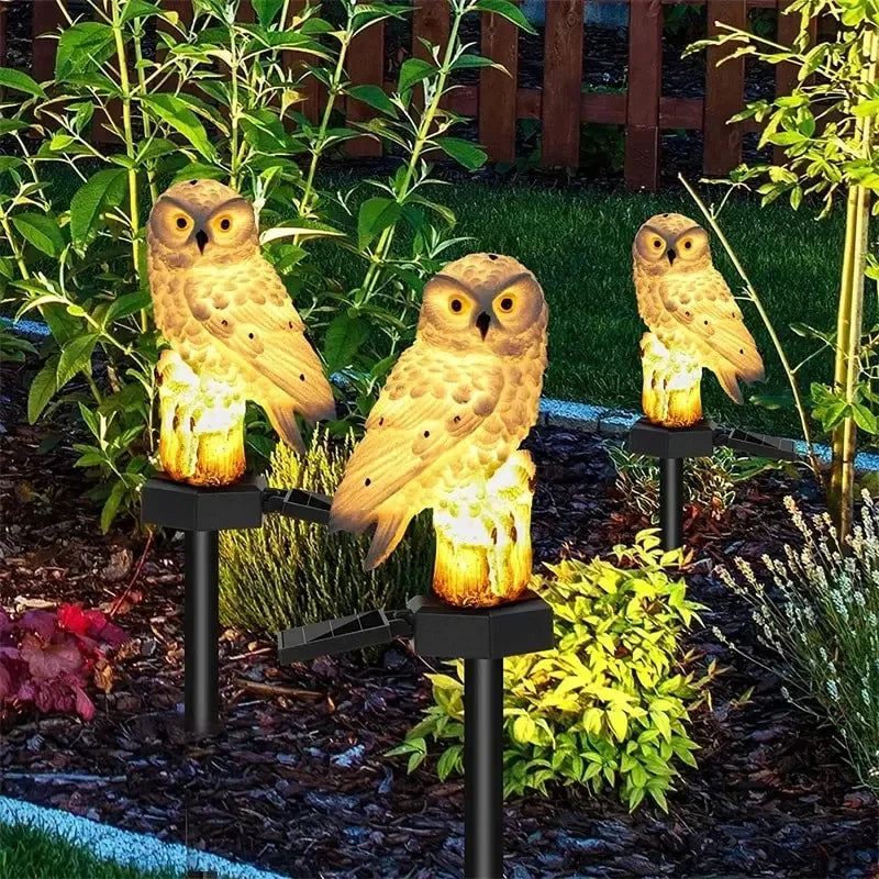 Solar Lamp Owl Animal Solar Garden Lights Solar Powered Solar Led Light Outdoor Garden Decoration Lamp Waterproof Solar Lights